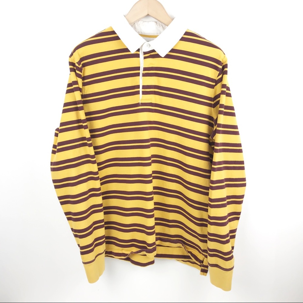 Striped Long Sleeve Polo Men’s XL